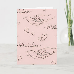 Moderne Linienkunst zum Muttertag Karte