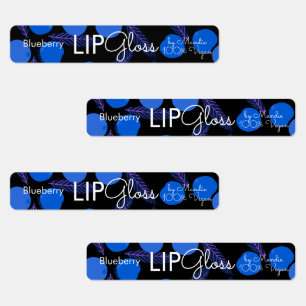 Moderne Lip Gloss Blueberry Branding Packing Etiketten