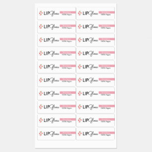 Moderne Lip Gloss Strawberry Branding Verpackung Etiketten