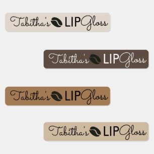 Moderne Lipgloss-Kaffee-Branding-Verpackung   Etiketten