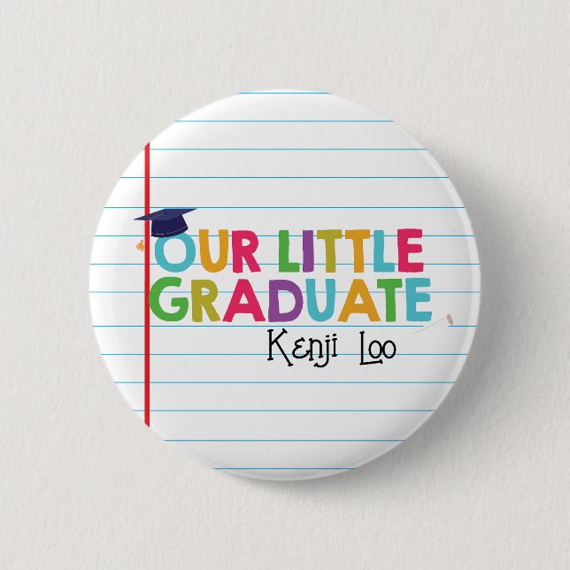 Moderne Little Graduate Button (Vorderseite)