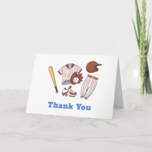 Moderne Little Slugger Baseball Sport Baby Shower  Dankeskarte