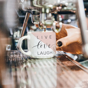 Moderne Live-Liebe lacht positives Motivation Zita Espressotasse