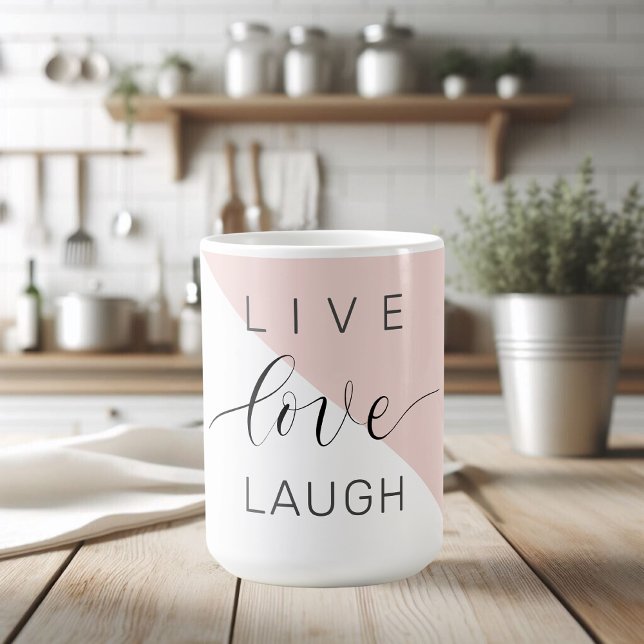 Moderne Live-Liebe lacht positives Motivation Zita Kaffeetasse (Von Creator hochgeladen)