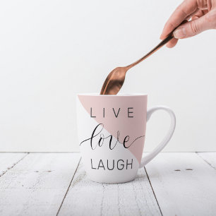 Moderne Live-Liebe lacht positives Motivation Zita Milchtasse