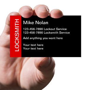 Moderne Locksmith Security Theme Business Card