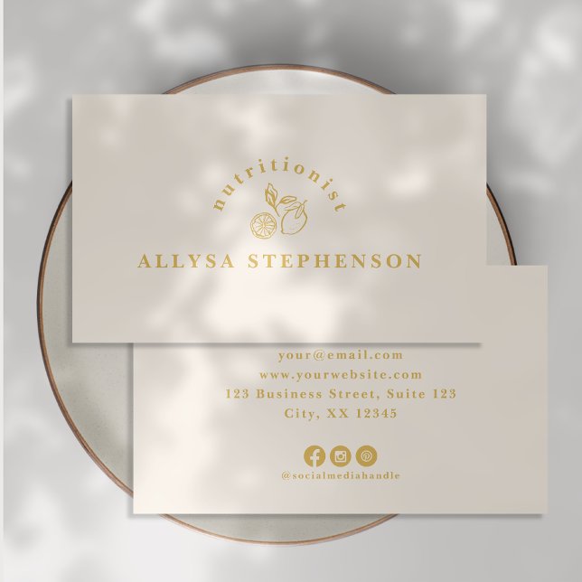 Moderne, logo de fruits, carte de visite nutrition (Créateur téléchargé)