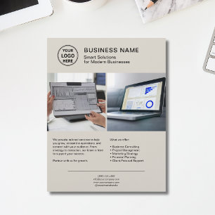 Moderne Logo-Foto-Profi-Serviceleistungen Unterneh Flyer