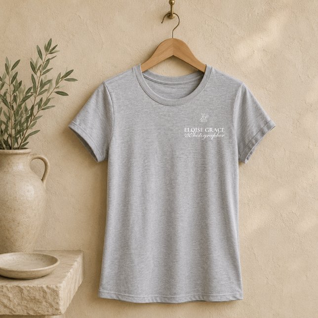 Moderne Logo-Fotografen-Script-Schrift Geschäft Tri-Blend Shirt (Modern Logo Photographer Script Business Tri-Blend Shirt
)