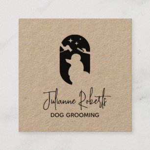 Moderne Logo für Tierpflege Hundettrimming Quadratische Visitenkarte