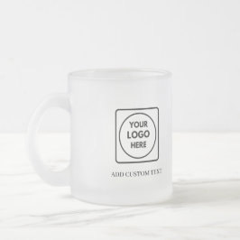 Moderne Logo-Text-Vorlage für Geschäfts Mug mit Fr Mattglastasse