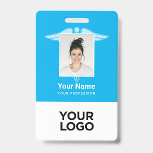Moderne Logomitarbeiter Doctor Nurse Foto Name ID Ausweis