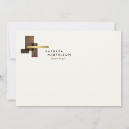 Moderne Logos aus dem Mittelalter - Elfenbeinflach Mitteilungskarte