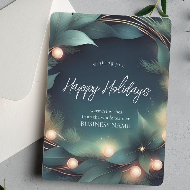 Moderne Logos Business Holiday Card Feiertagskarte (Von Creator hochgeladen)