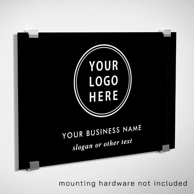 Moderne Logowerbung Schwarz Acrylschild (Von Creator hochgeladen)