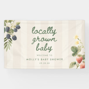 Moderne "Lokal Gewachsen" Markt-Baby-Shower-Einlad Banner