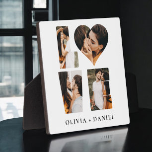 Moderne LOVE Herz Foto Instagram Valentinstag Fotoplatte