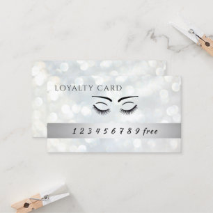 Moderne Loyalitätskarten mit Wimpern und Augenbrau Treuekarte