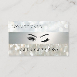 Moderne Loyalitätskarten mit Wimpern und Augenbrau Treuekarte