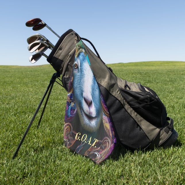 Moderne, lustige Beste Allzeit Blaue Ziege Golfhandtuch (Gras)