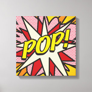 Moderne lustige Comic-POP-Typografie Leinwanddruck