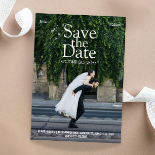 Moderne lustige Fotohochzeit  Save The Date