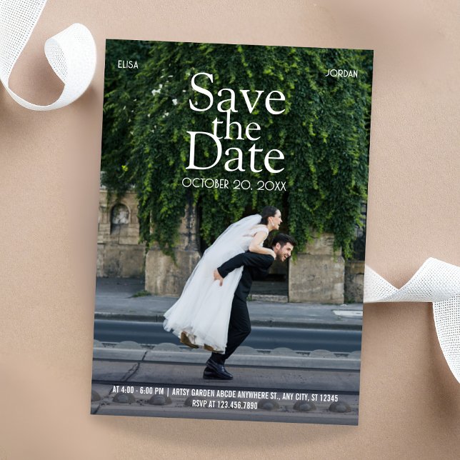 Moderne lustige Fotohochzeit  Save The Date (Von Creator hochgeladen)