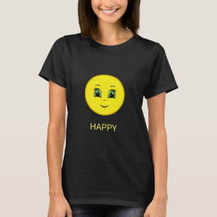 Moderne lustige glückliche Sonnen Gesicht T-Shirt