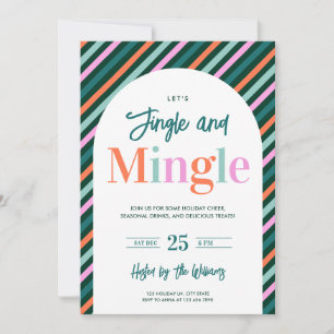 Moderne lustige Jingle-Mingle-Weihnachtsfeier Feiertagskarte