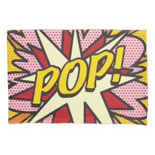 Moderne lustige Retro-Comic-Book-Pop-Art-POP Kissenbezug