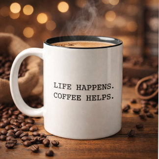 Moderne lustige trendige Typografie Lebensweisheit Zweifarbige Tasse