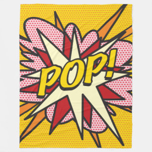 Moderne lustige typografische Comic-POP-Trendy Fleecedecke