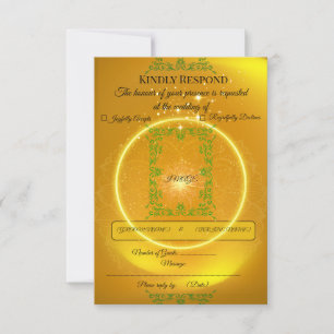   Moderne Luxus-Antwortkarte RSVP Karte