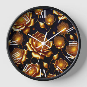 Moderne Luxus Big Gold Rose Collection Uhr