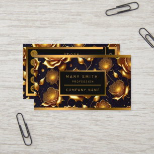 Moderne Luxus Big Gold Rose Collection Visitenkarte
