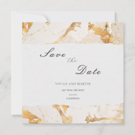 Moderne Luxus Gold Save the Date Abstrakt Einladung