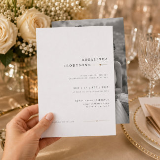 Moderne Luxus-Hochzeitseinladung mit Foto Einladung