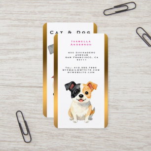 Moderne Luxus-Pflege für Hunde - Personalisierte K Visitenkarte