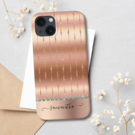 Moderne Luxus Rose Gold Glitzer Bling Case-Mate iPhone Hülle