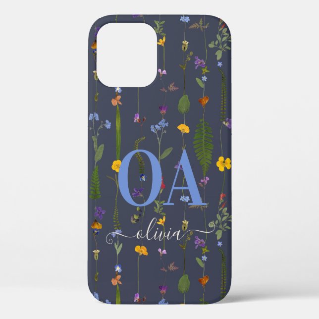 Moderne mädchenhafte, farbenfrohe Erstmarineblau Case-Mate iPhone Hülle (Rückseite)