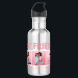 Moderne, mädchenhafte Multi-Foto-Skripte trendige Edelstahlflasche<br><div class="desc">Lass, dass die besondere Person weiß, dass sie die besten Freunde sind mit diesem modernen minimalen Typografie-Design, fügen Sie Ihre eigenen Multi-Fotos. Schönes nachdenkliches Geschenk. Farben können geändert werden.</div>