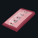 Moderne, mädchenhafte Multi-Foto-Skripte trendige  Trifold Geldbörse<br><div class="desc">Lass,  dass die besondere Person weiß,  dass sie die besten Freunde sind mit diesem modernen minimalen Typografie-Design,  fügen Sie Ihre eigenen Multi-Fotos. Schönes nachdenkliches Geschenk. Farben können geändert werden.</div>