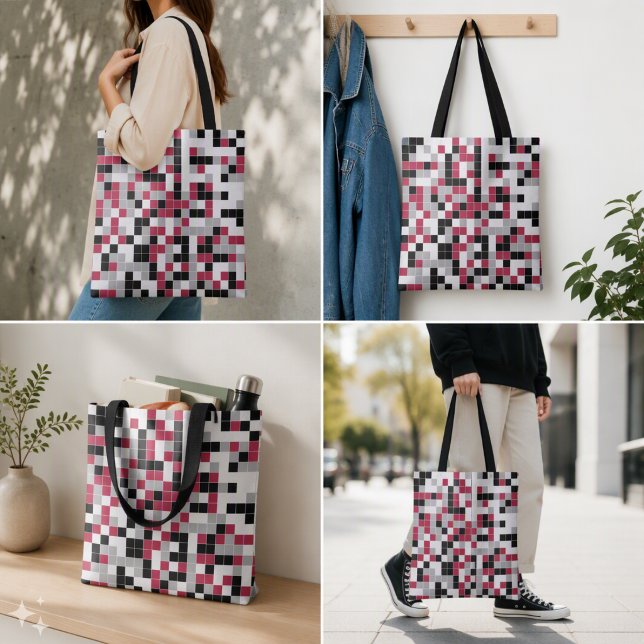 Moderne Magenta Geometric Tasche (Von Creator hochgeladen)