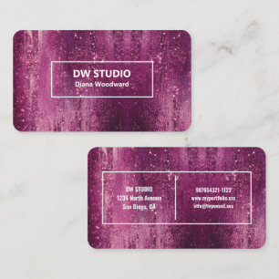 Moderne Magenta-Lila-Geschäftskarte Visitenkarte