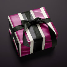 Moderne Magenta Schwarz-weiße, fette Streifen