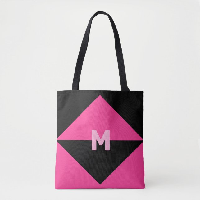 Moderne Magenta und Schwarz Tasche (Vorderseite)