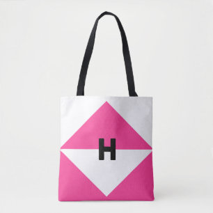 Moderne Magenta und Weiß Tasche
