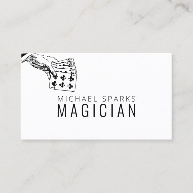 Moderne Magician Card Poker Unterhaltung Visitenkarte (Vorderseite)