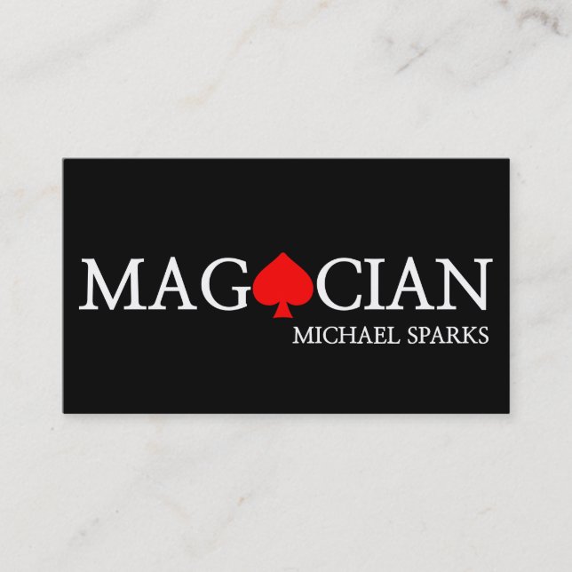 Moderne Magician Card Poker Unterhaltung Visitenkarte (Vorderseite)