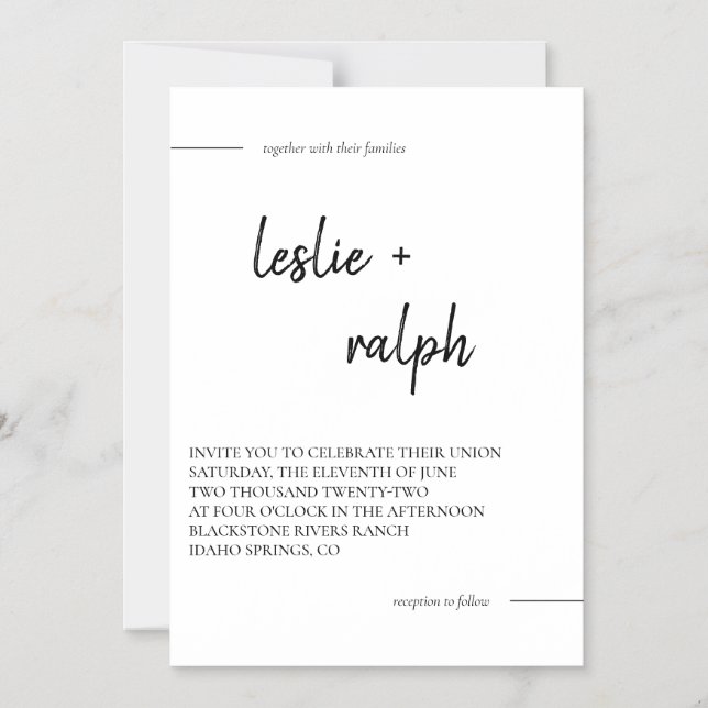 Moderne Magnetkarte Magneteinladung (Vorderseite)